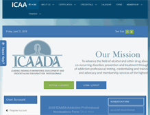 Tablet Screenshot of icaada.org